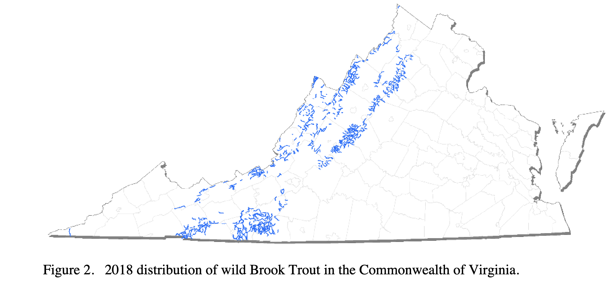 VDWR brook trout map