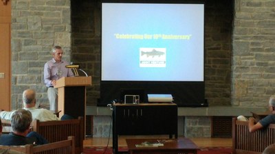 Doug Besler, EBTJV Chairman, welcomes everyone to the 10th Anniversary meeting and celebration at NCTC in Shepherdstown, WV.