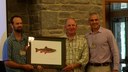 EBTJV recoginzes Tom Sadler for his contributions to the partnership by presenting him with a brook trout print.  