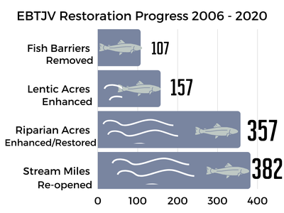 accomplishments of EBTJV projects through 2020