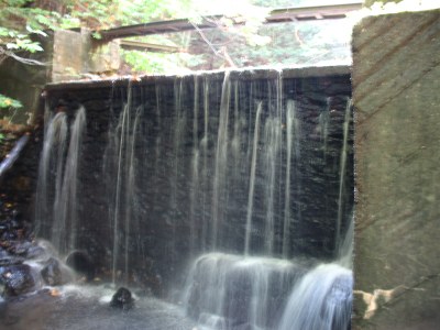 Photo of the dam to be removed on Thunder Brook In Massachusetts.