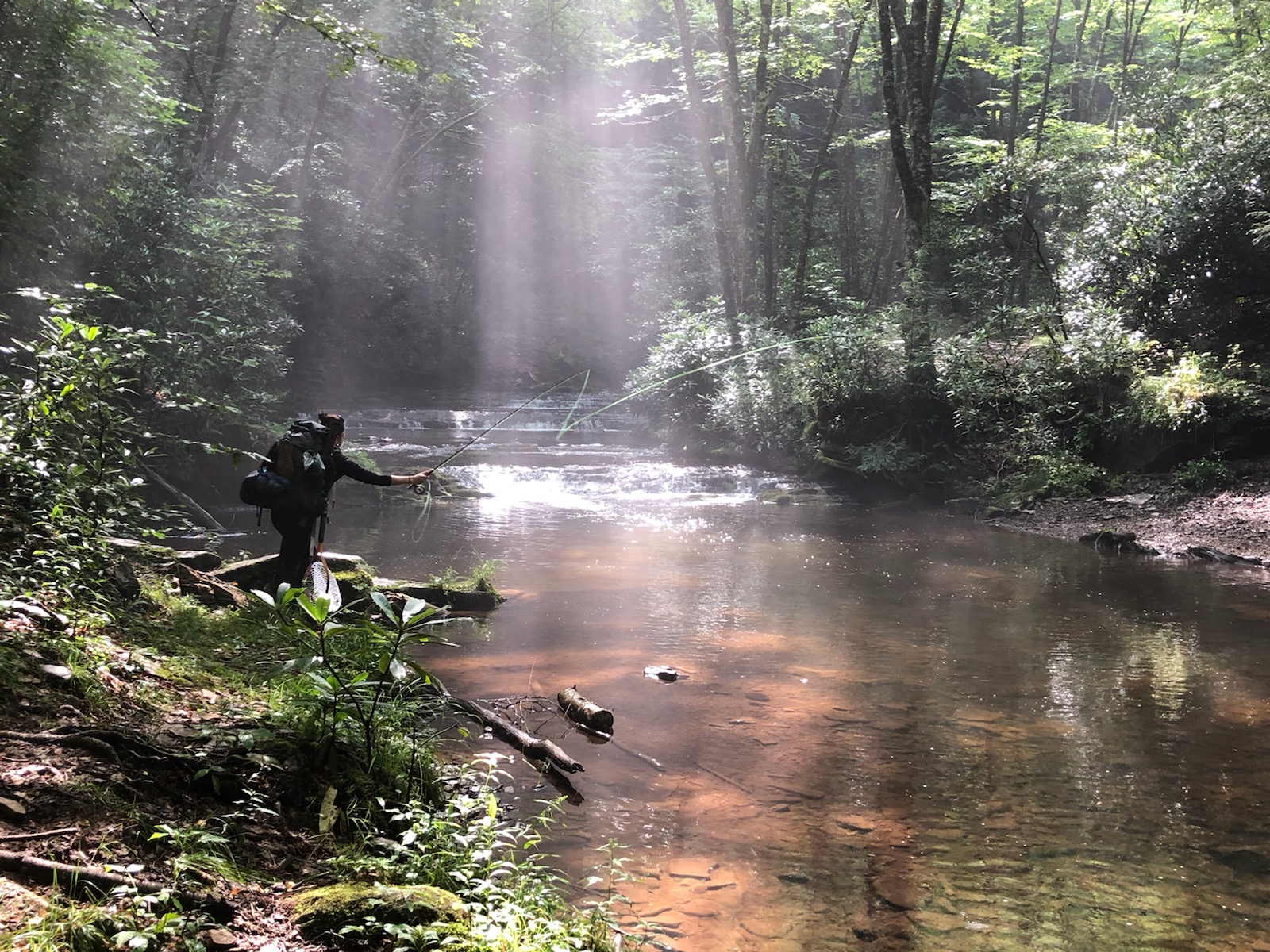 Fly fishing on Seneca Creek